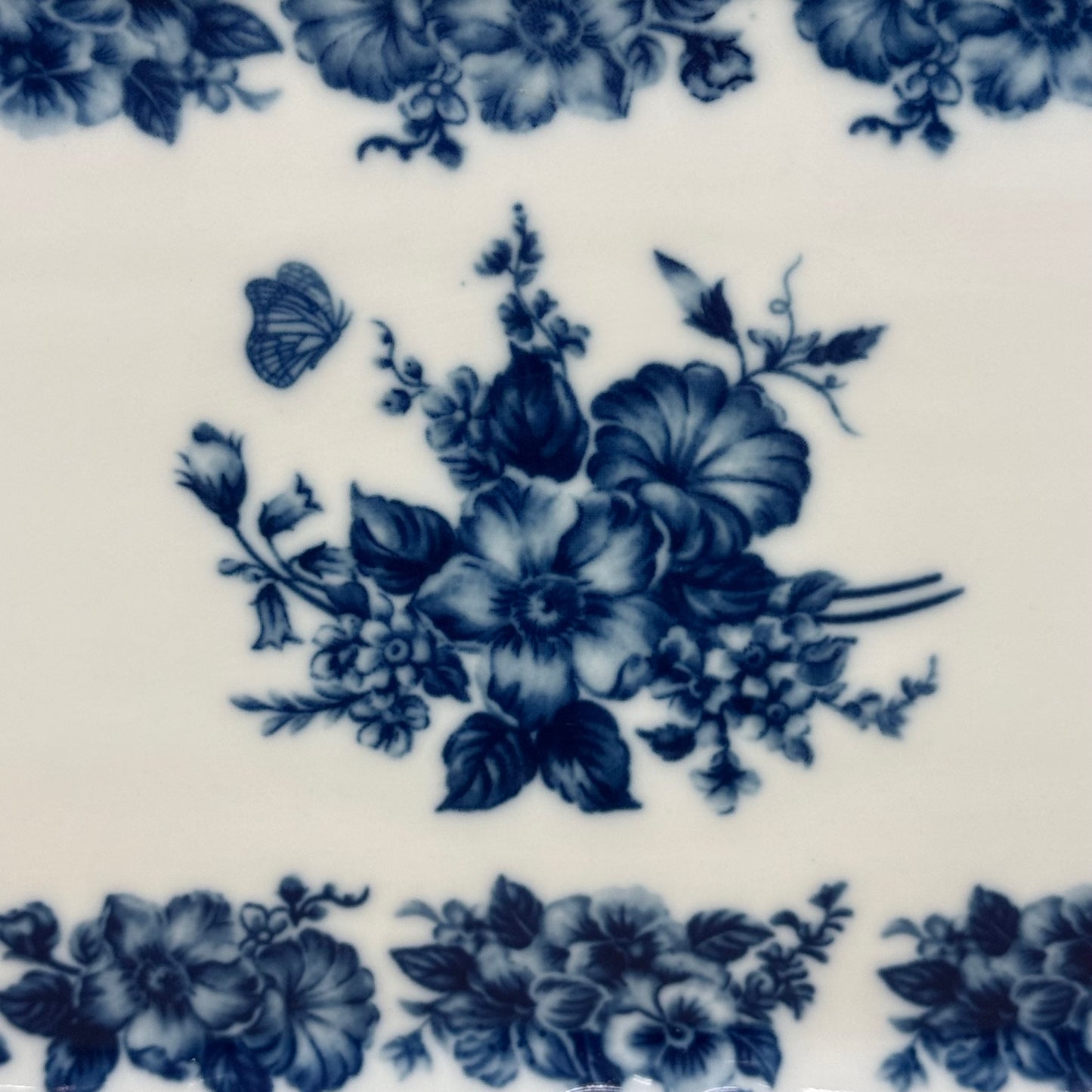 Floral Handled Vanity Tray, Porcelain