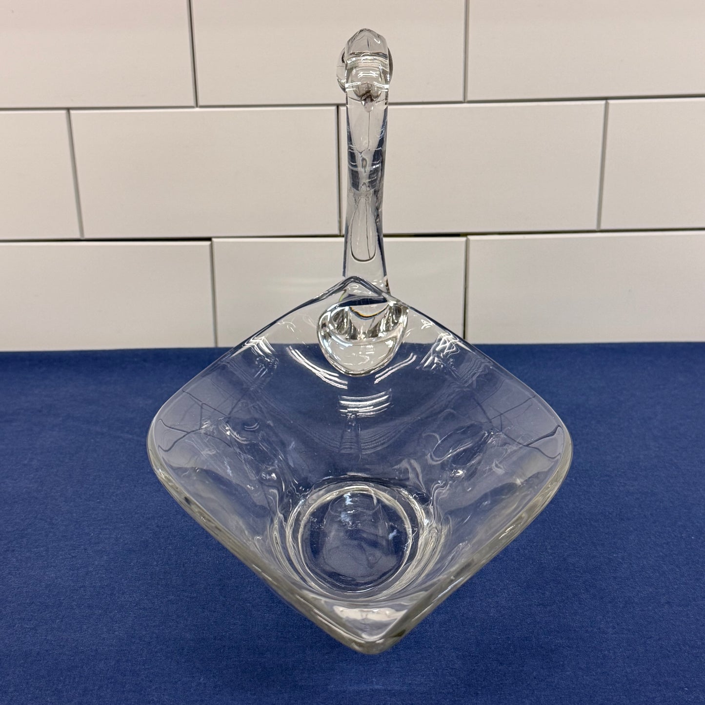 Duncan & Miller Glass Swan Dish