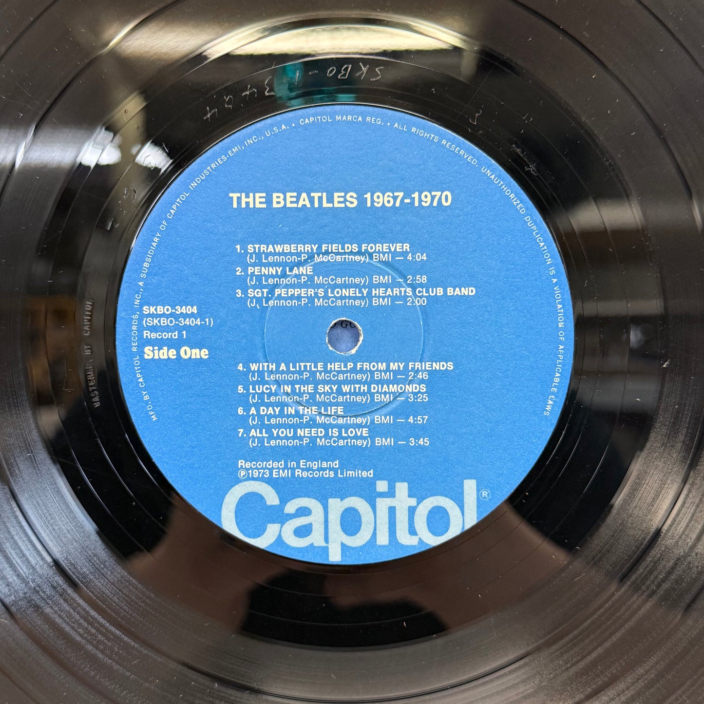 The Beatles 1967-1970 Blue Album 1973 Double Vinyl LP