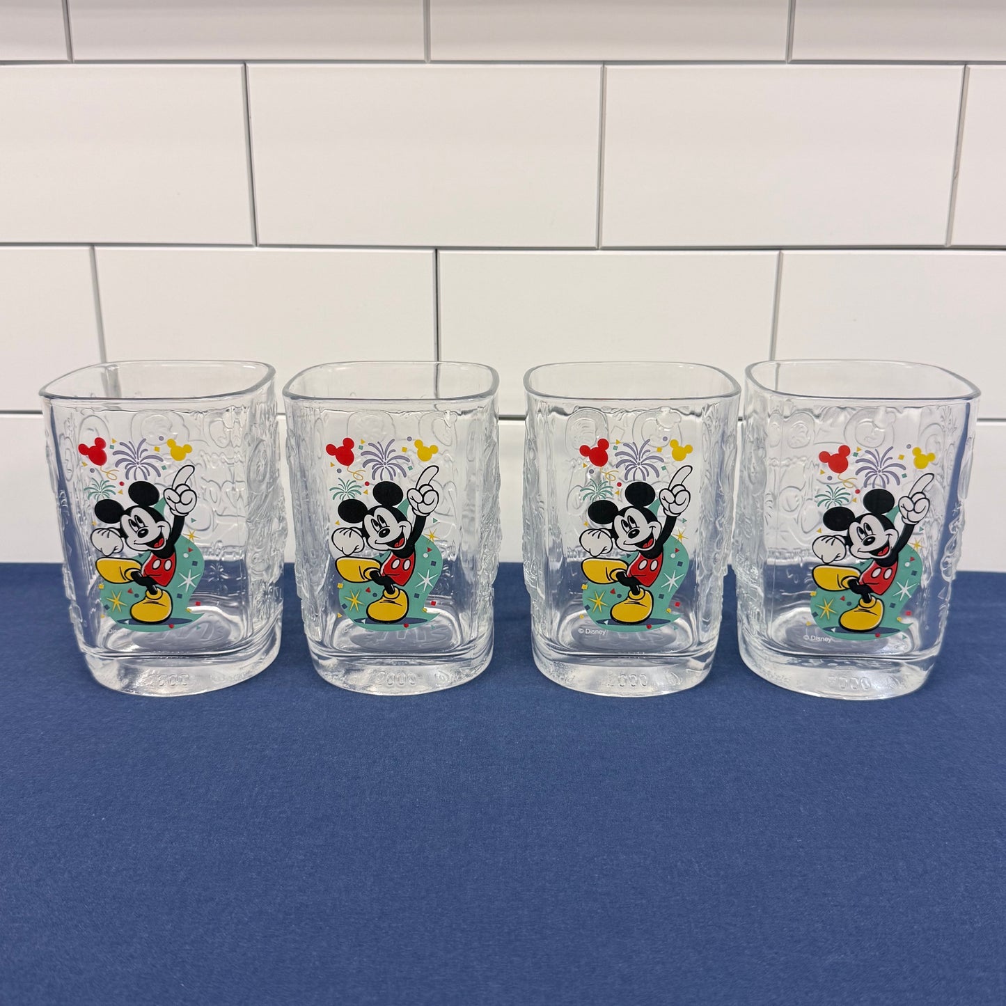 McDonald's Disney World Celebration 2000 Magic Kingdom Glasses Set of 4