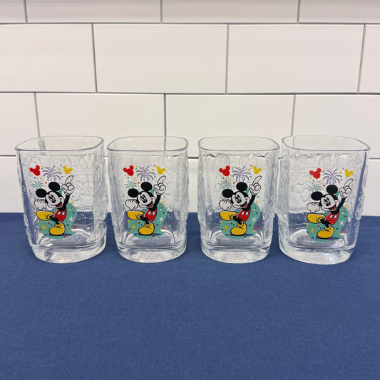 McDonald's Disney World Celebration 2000 Magic Kingdom Glasses Set of 4