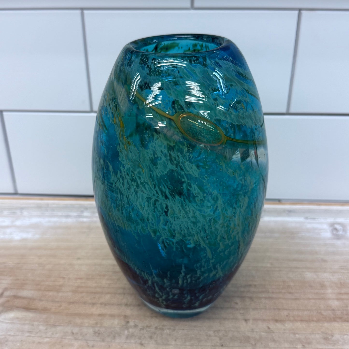 Mdina Style Vase, Art Glass