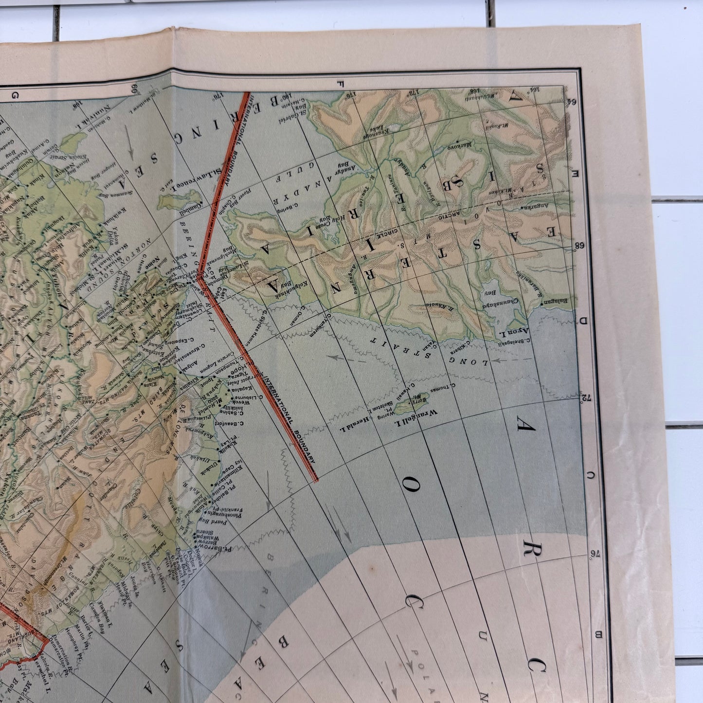 National Geographic North America Antique Folding Map 1924