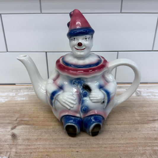 Tony Wood Studios Teapot, Ceramic Clown