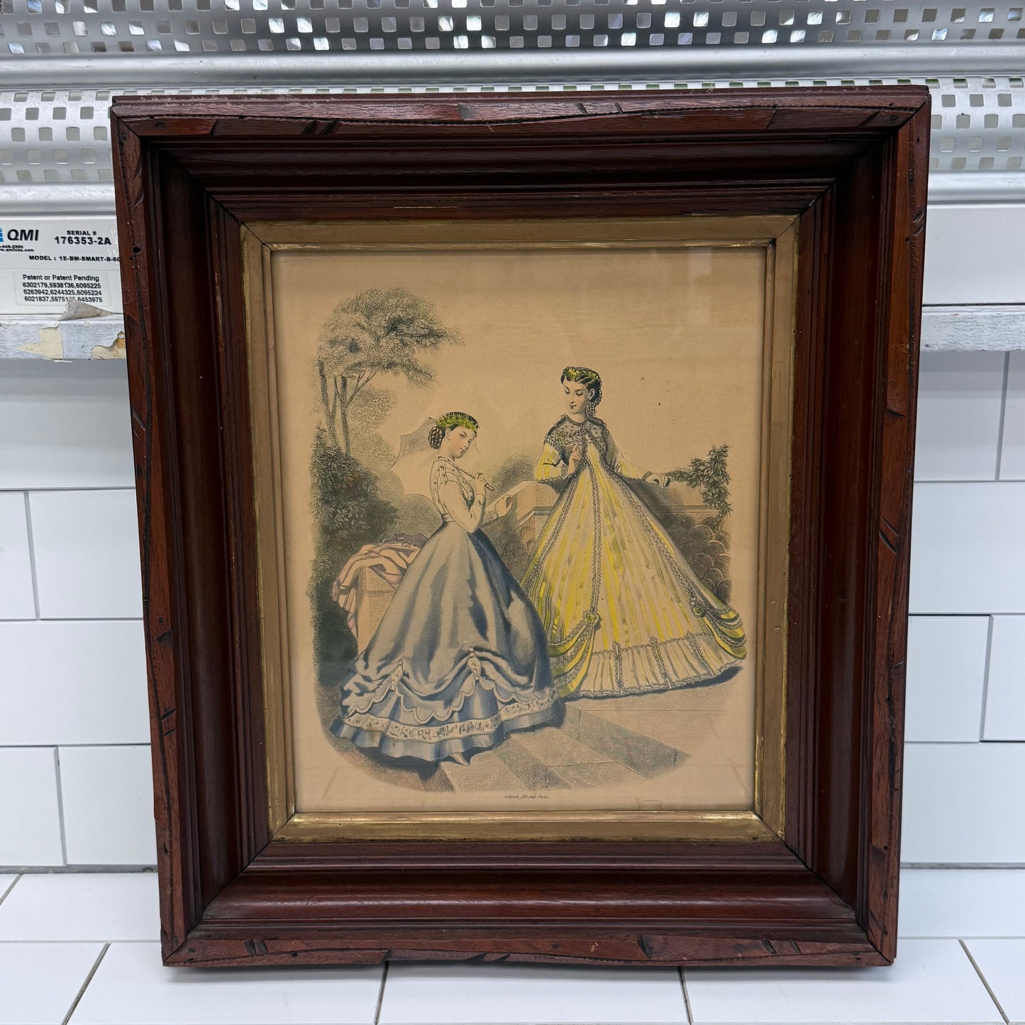 French Fashion Plate Gilquin Fils Paris 1850s Engraving