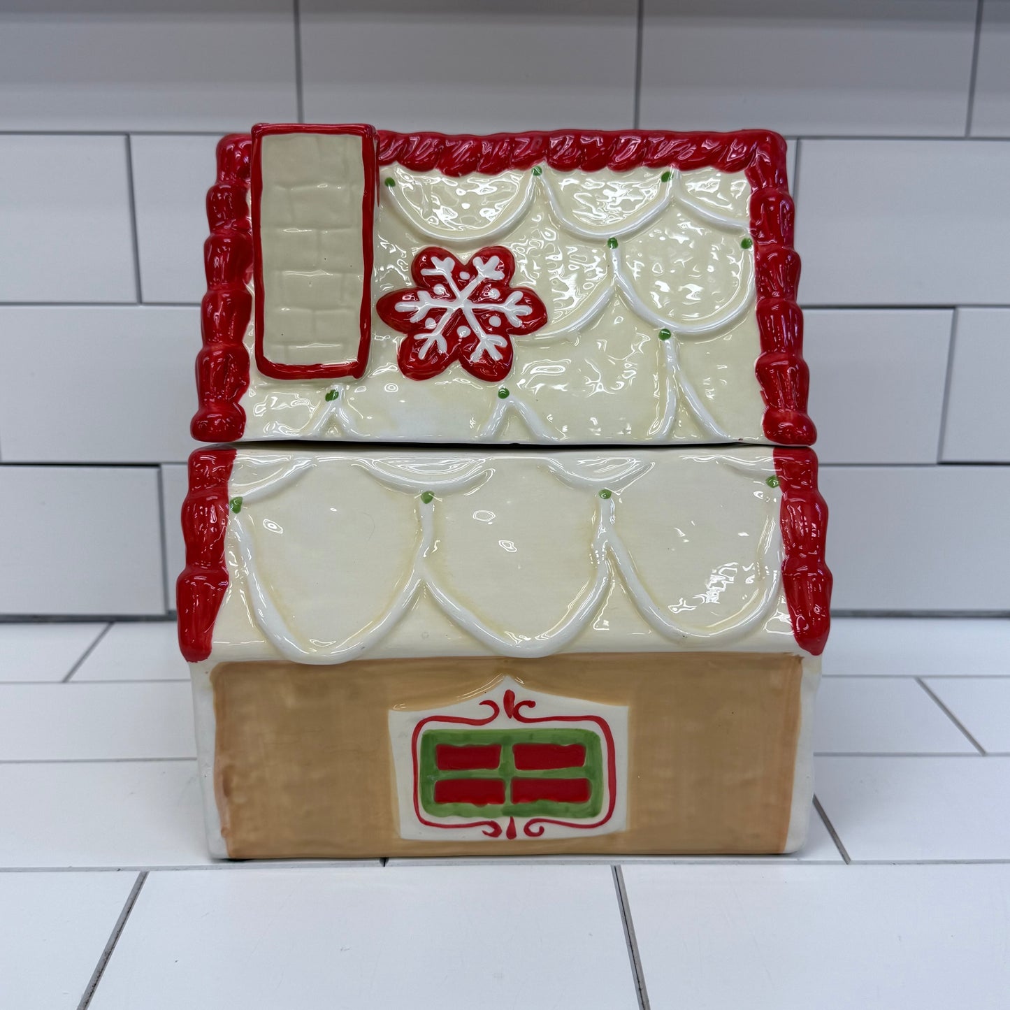 Magenta  Cookie Jar Gingerbread House, Ceramic