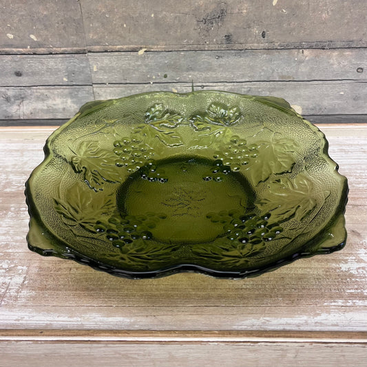 Anchor Hocking Embossed Grape Glass Serving Bowl