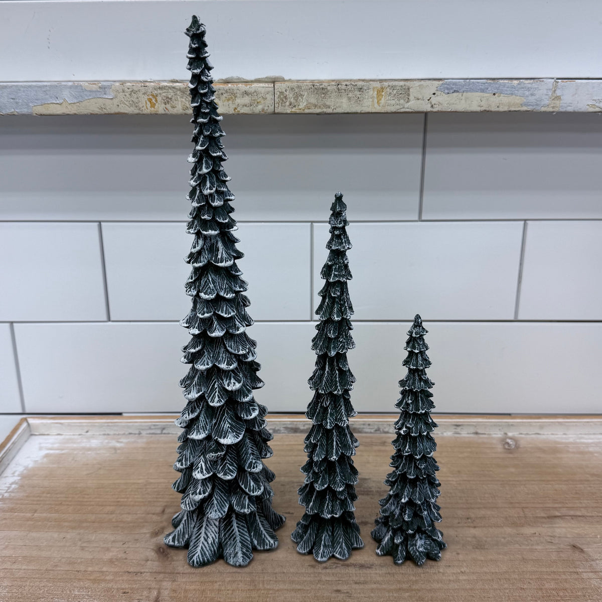 Department 56 Village Pencil Pines Set of 3 Trees #5246-9