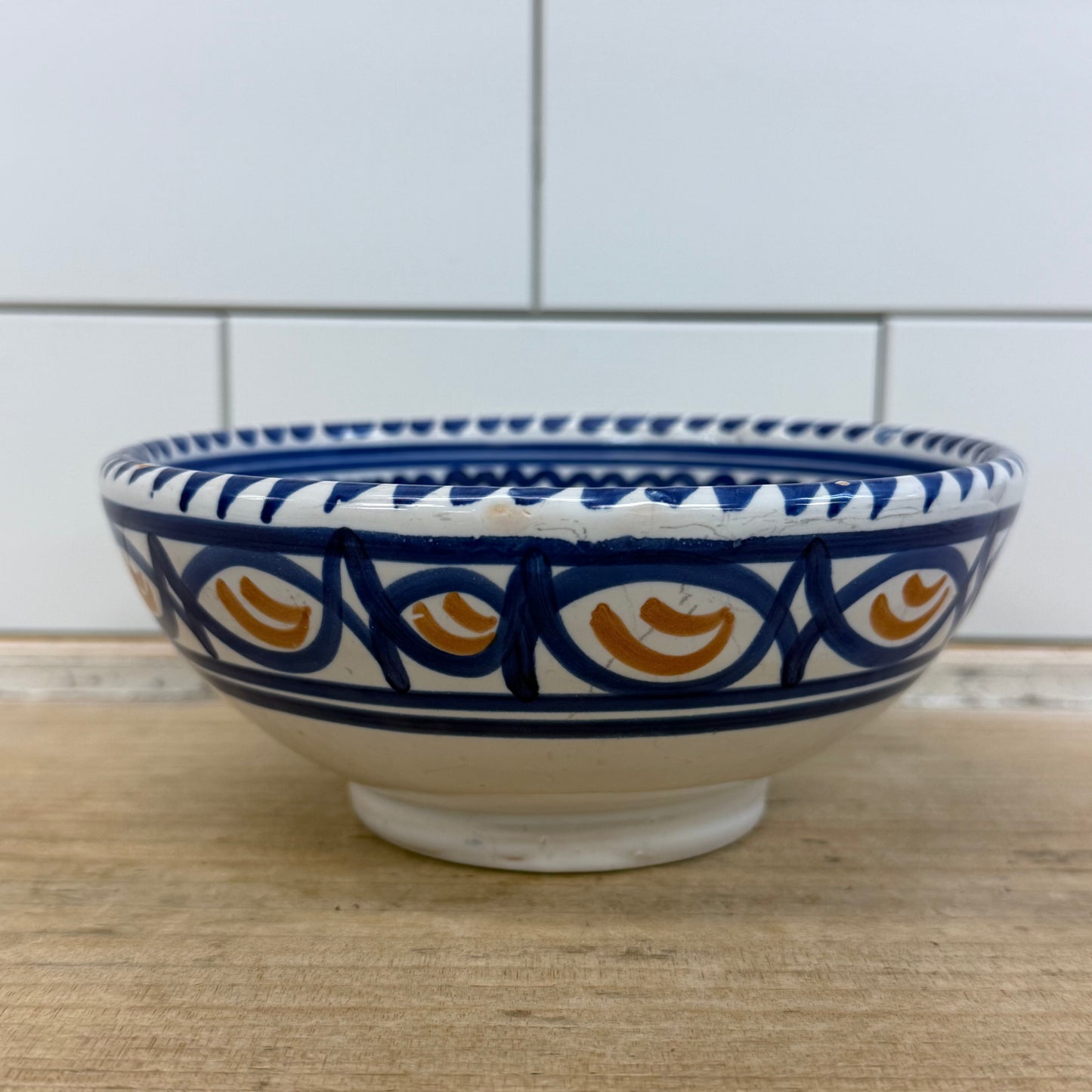 De La Cal Barreira Puente Spanish Floral Ceramic Bowl