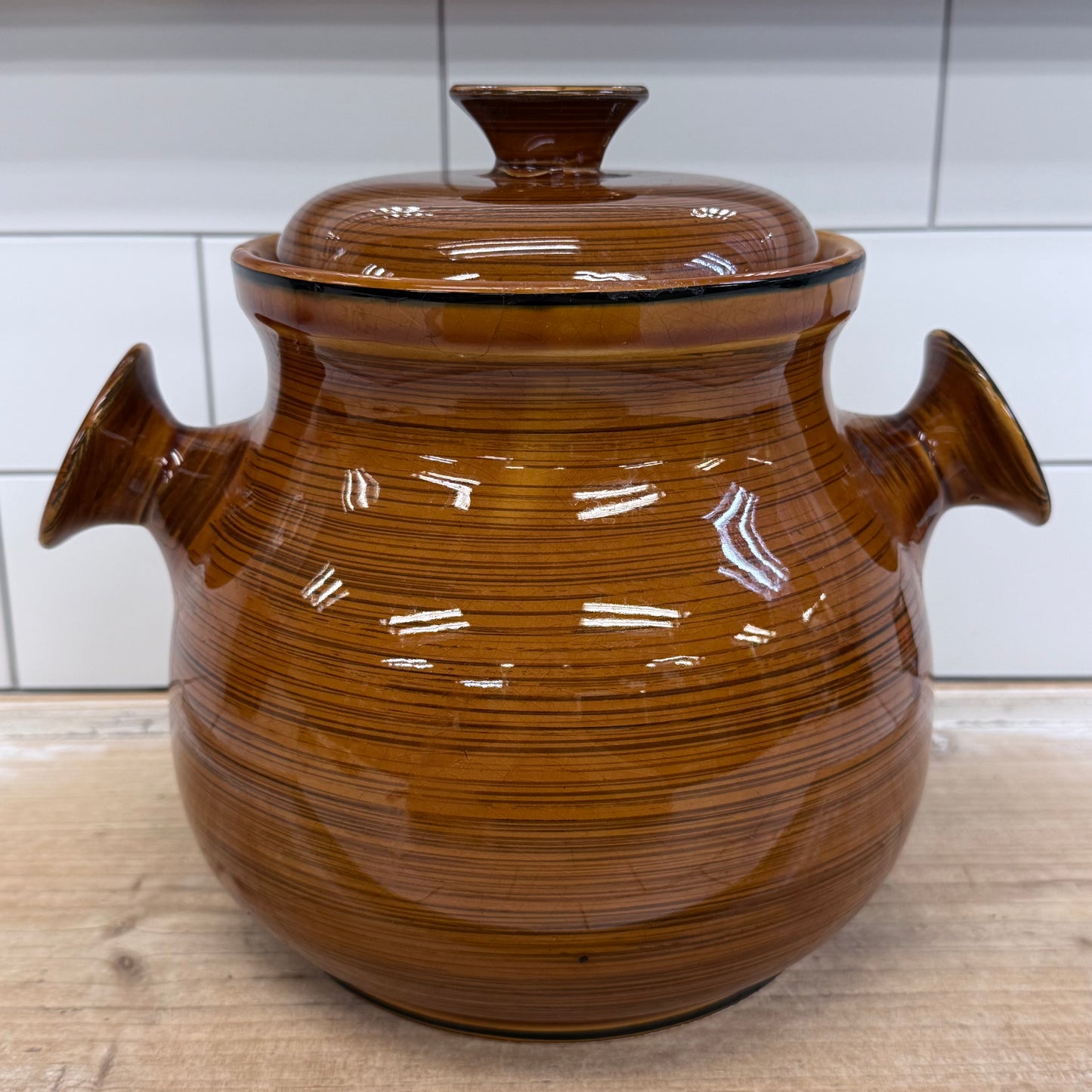 Brittany Nasco French Stoneware Bean Pot Crock Oven Proof