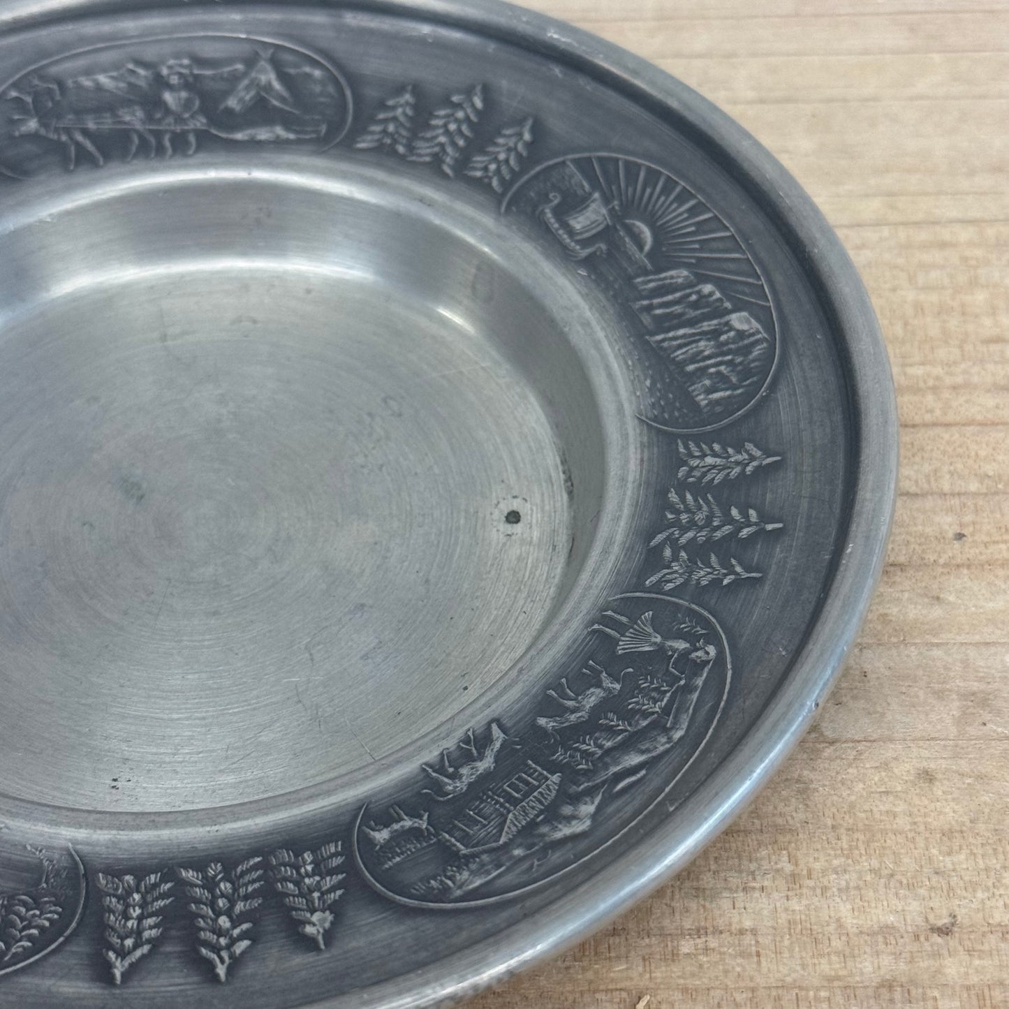 Vesttinn Norway Embossed Pewter Dish