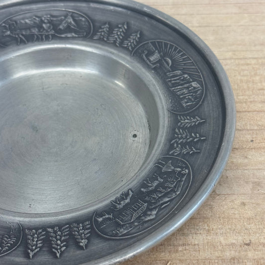 Vesttinn Norway Embossed Pewter Dish