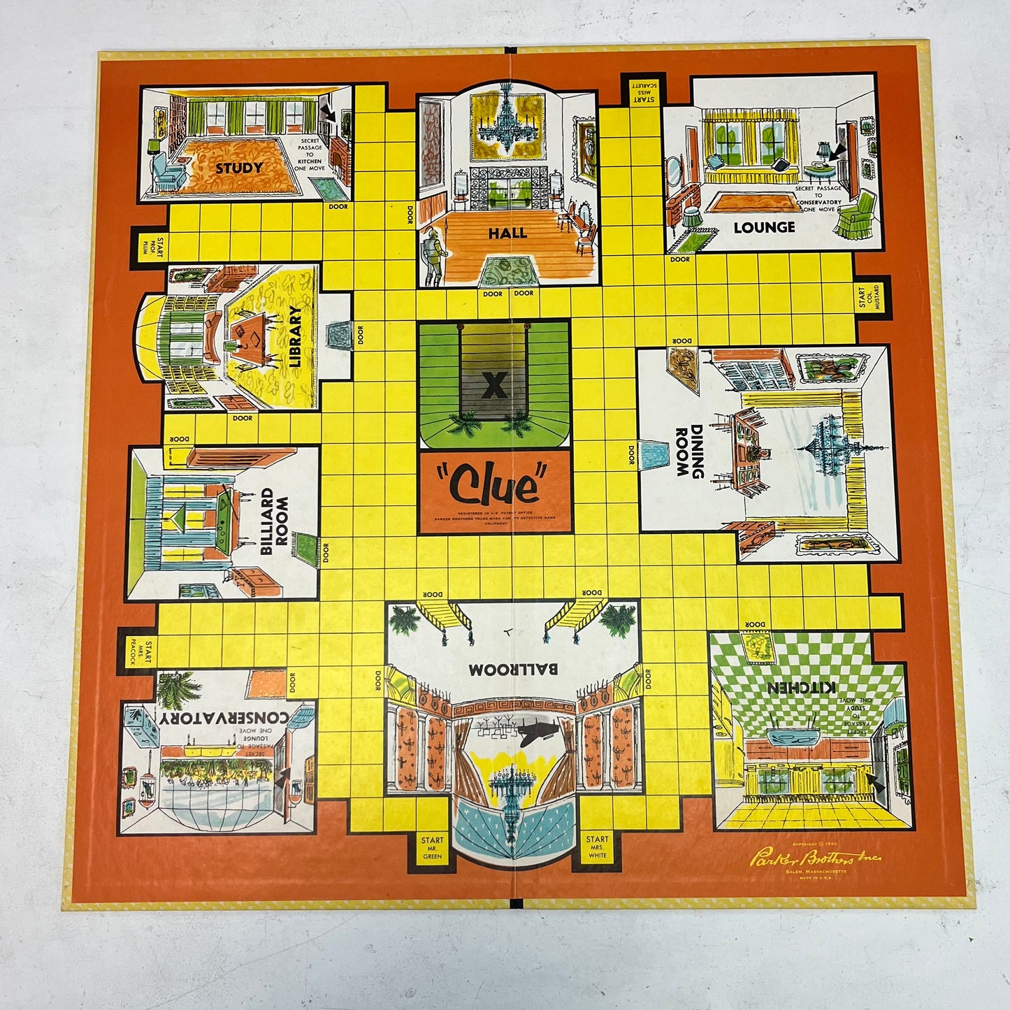 Parker Brothers Clue Board Game, 1963
