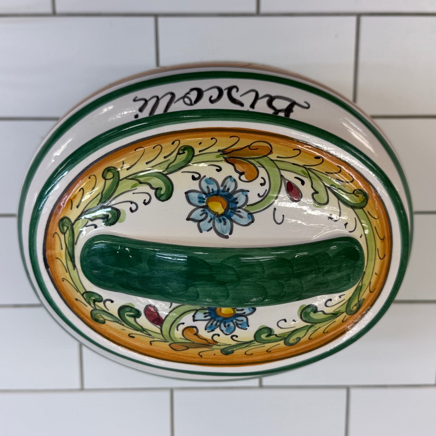 Ceramiche Casola Positano Italy Biscotti Cookie Jar