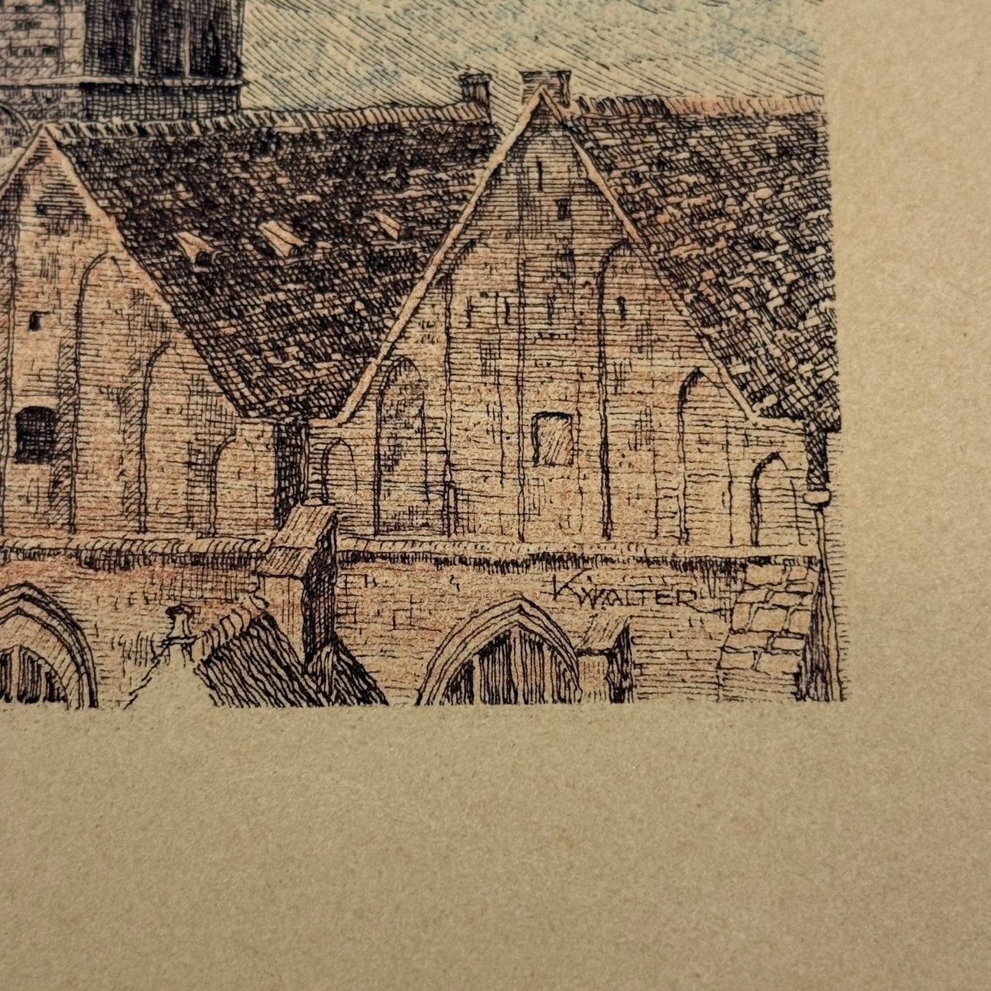 1941 Bremen Germany Clock Tower Art Print by K. Walter