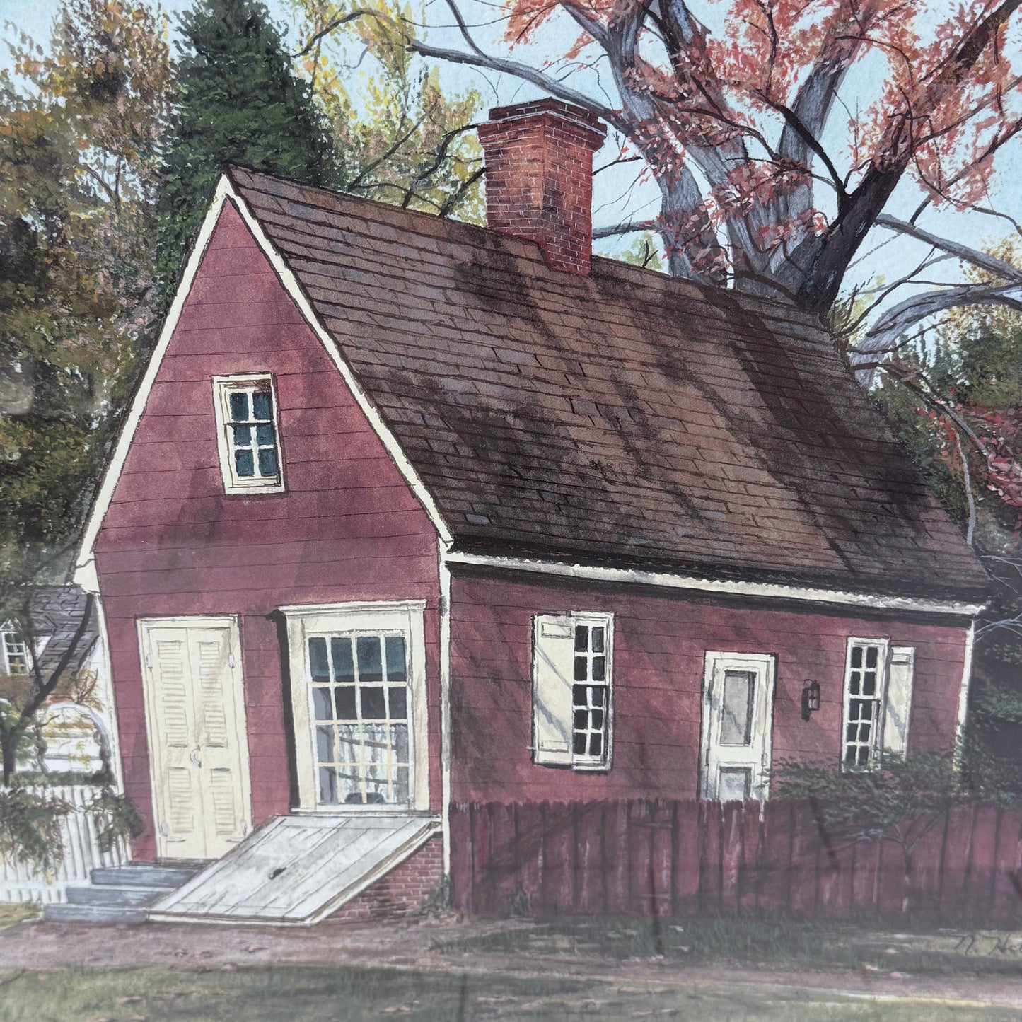 N. Hulshizer Isham Goddin Shop Williamsburg Print 1990s