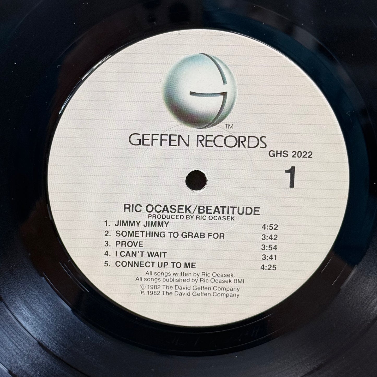 Ric Ocasek Beatitude Vinyl Record LP 1982 #GHS 2022