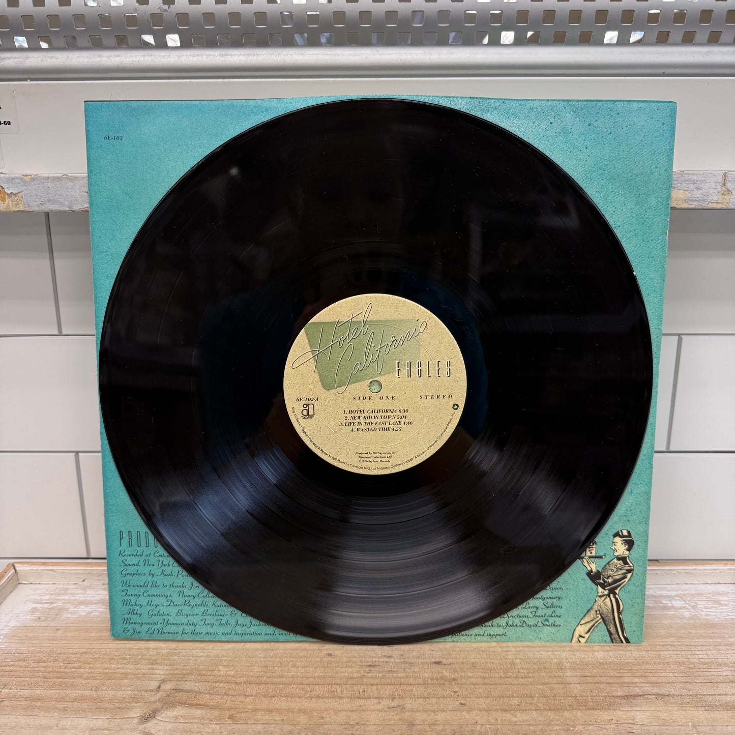 Eagles Hotel California Vinyl LP Record w Poster 1976