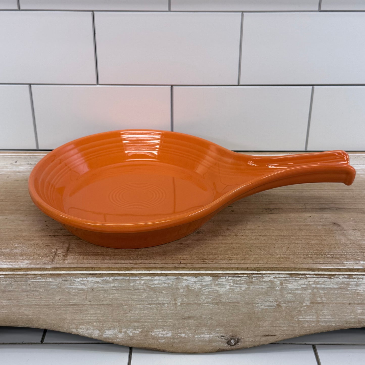 Homer Laughlin Fiesta Tangerine Skillet Baker USA 2000s