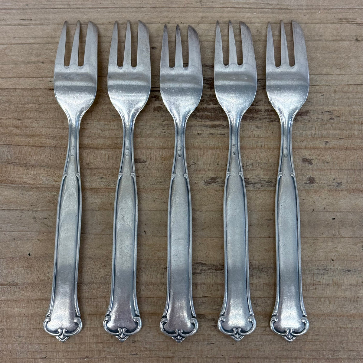 Vintage Wilhelm Seibel Silver plate Pastry Forks Set of 5