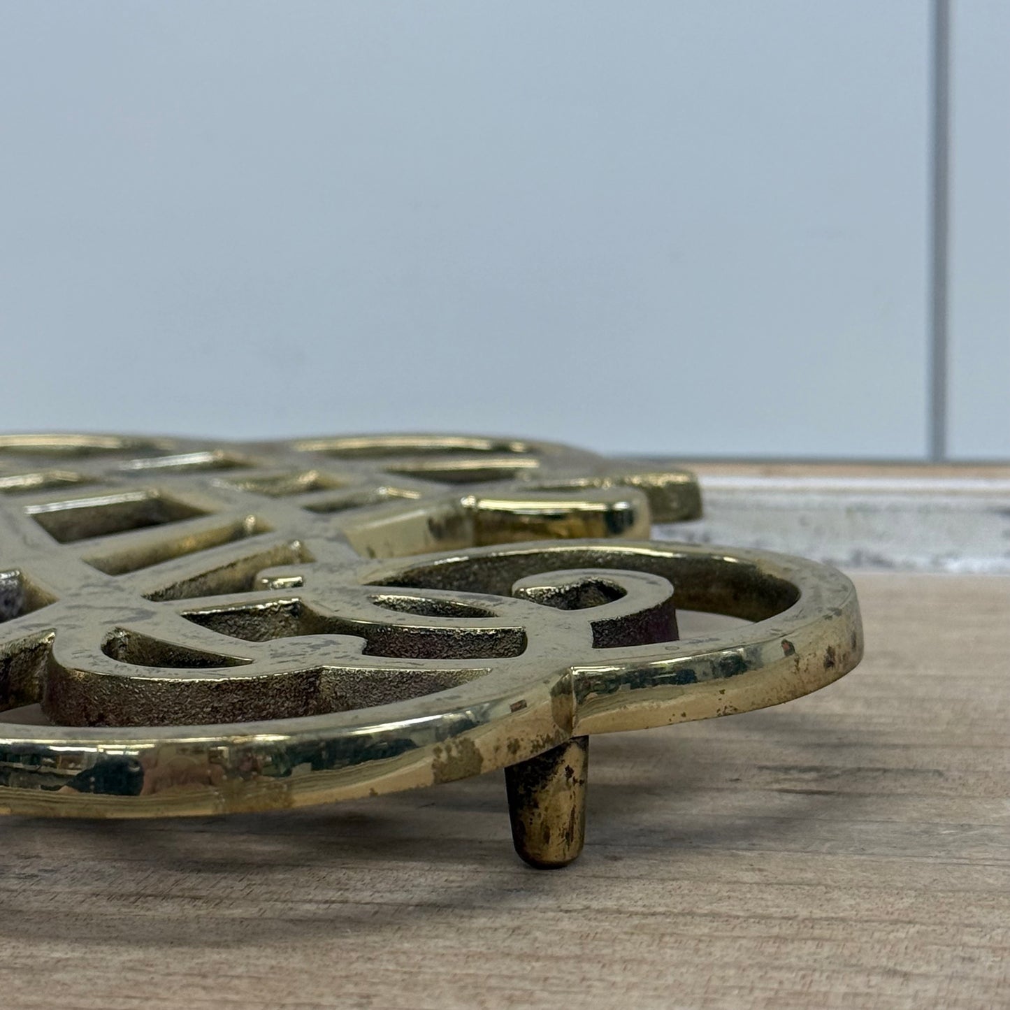 Virginia Metalcrafters Thomas Jefferson Cypher Brass Trivet 1957