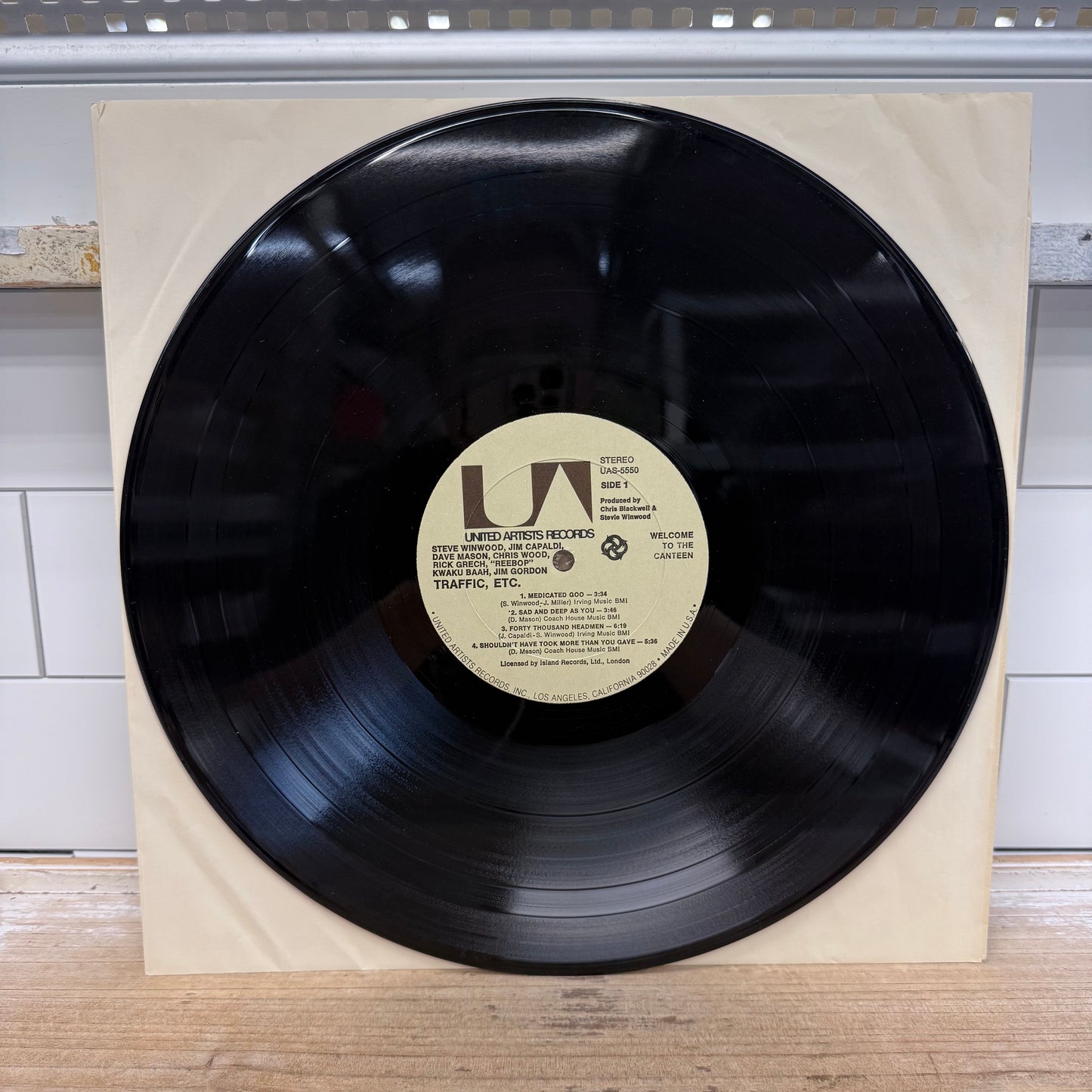 Traffic Welcome to the Canteen Vinyl Record 1971 #UAS5550