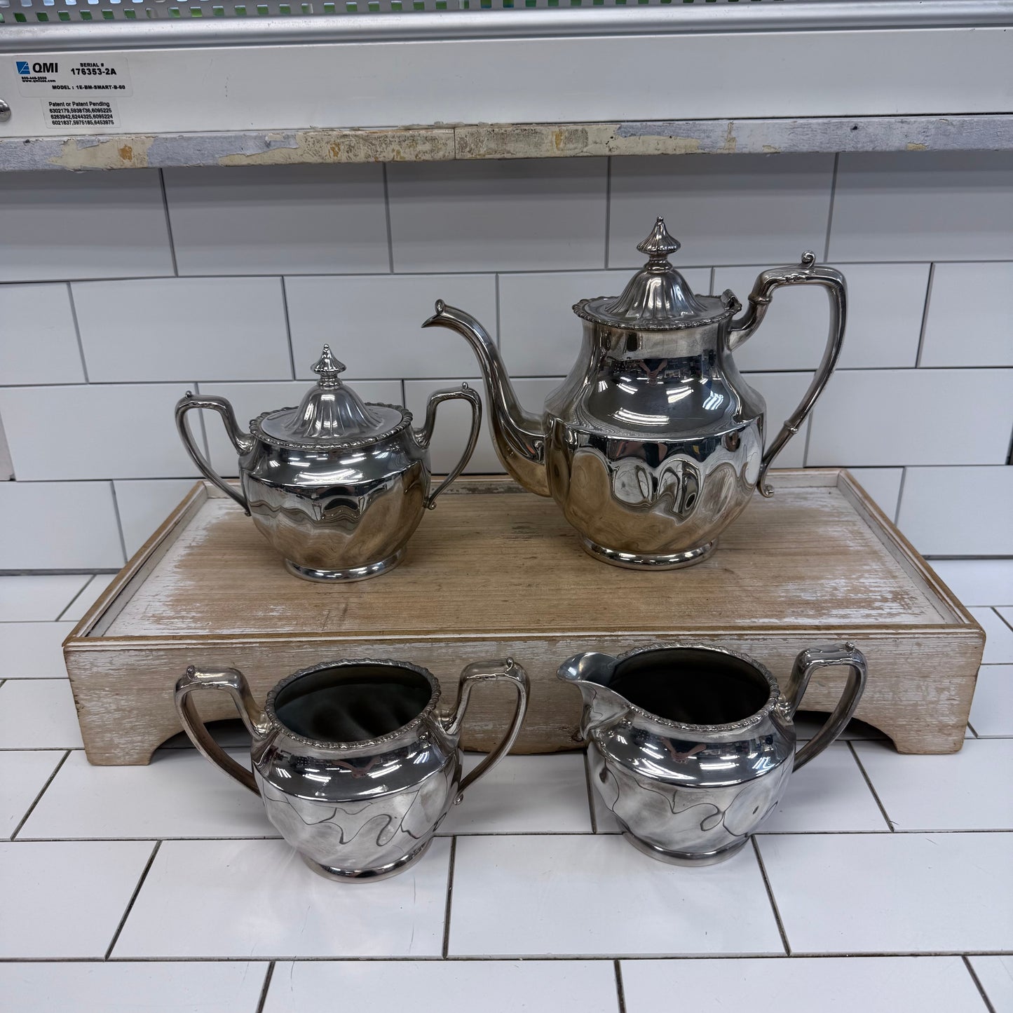 Pairpoint Quadruple Silverplate Tea Service Set #340 Circa 1910