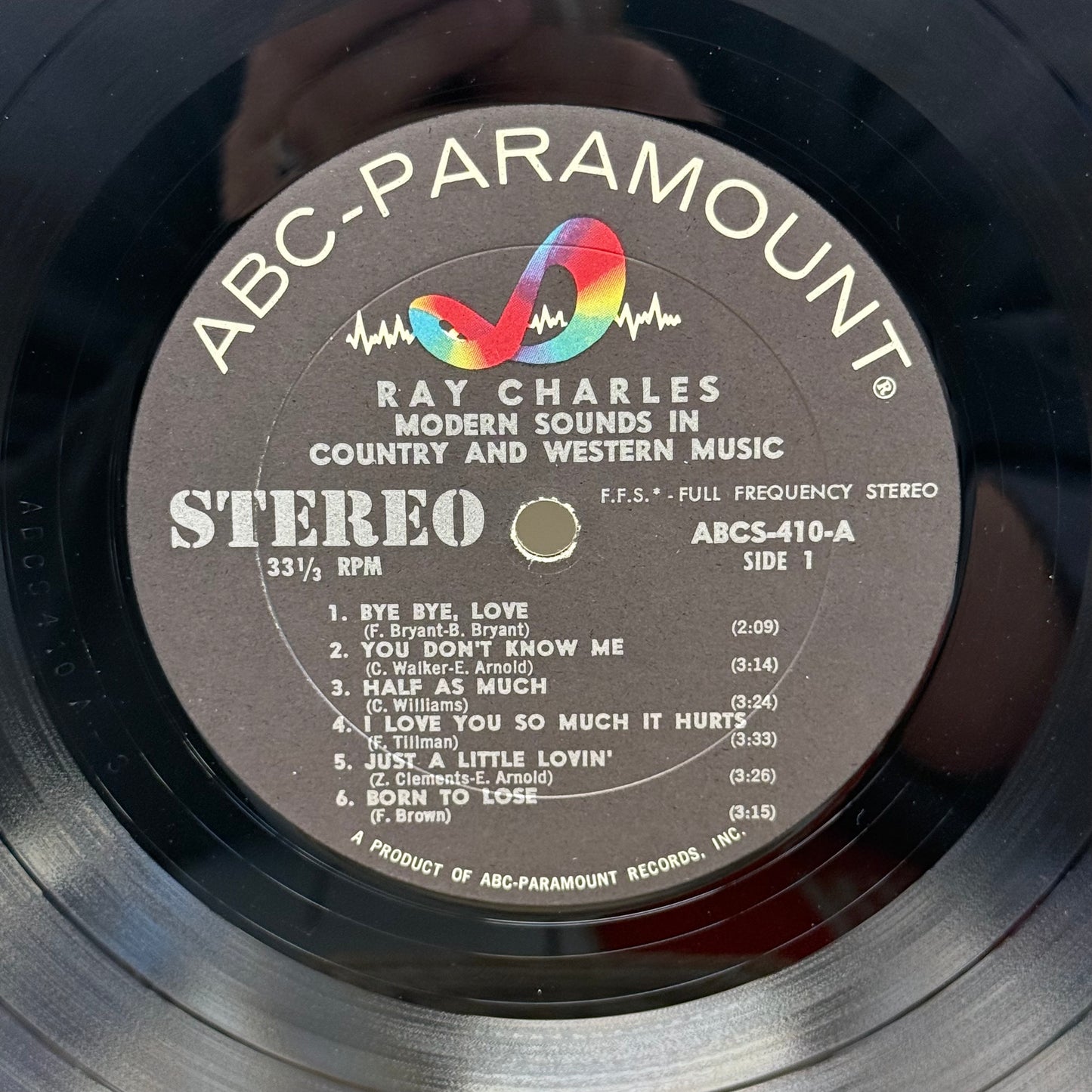 Ray Charles Modern Sounds Country Western Vinyl 1962 #ABCS-410
