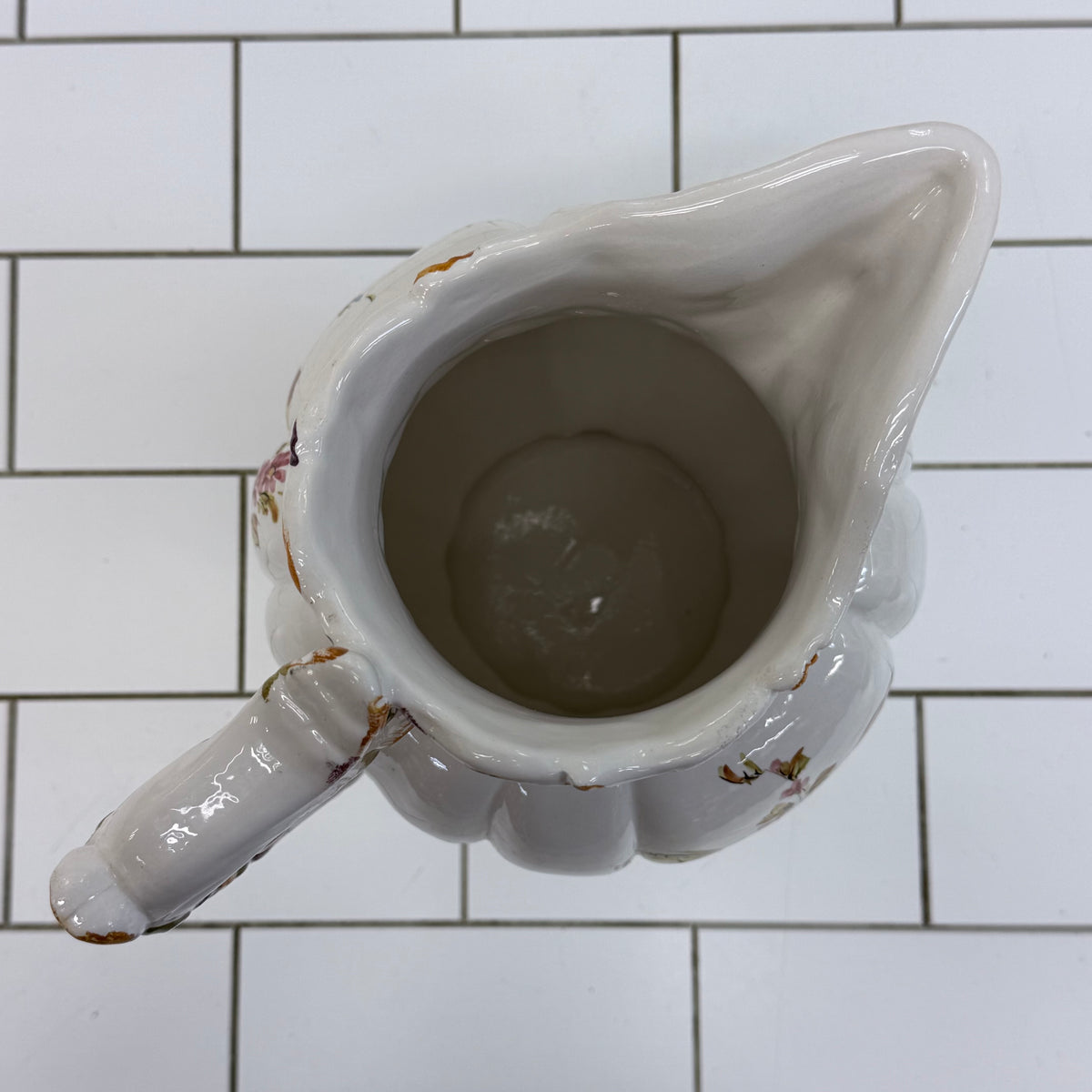 Floral Ceramic Pitcher & Wash Basin Set
