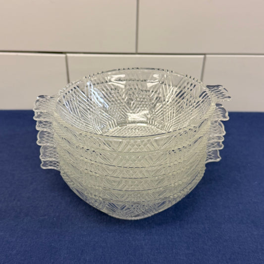 Hazel Atlas Starlight Berry Bowls, Glass Set of 6