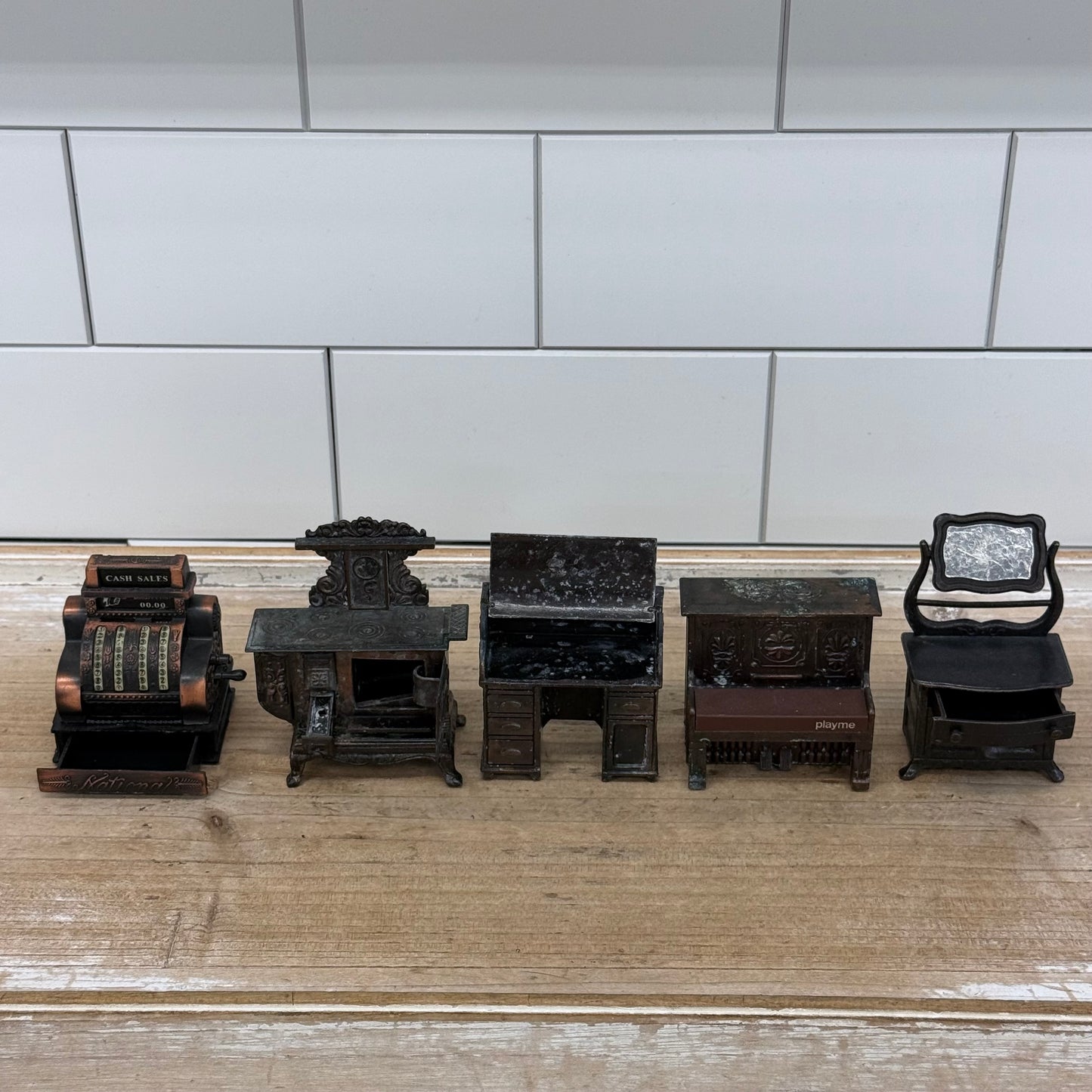 Vintage Die-Cast Miniatures Pencil Sharpeners Lot of 9 1970s