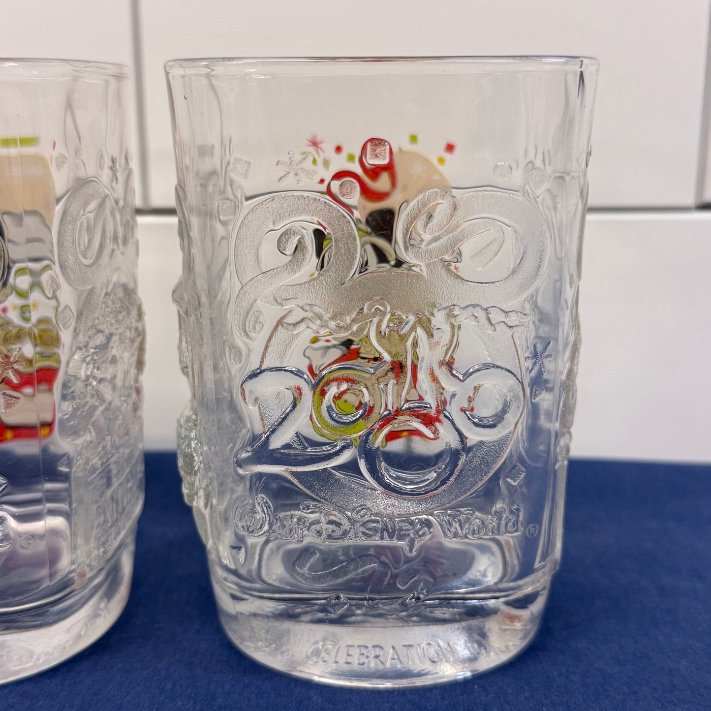 McDonald's Disney World Celebration 2000 Glasses Set of 5 Vintage