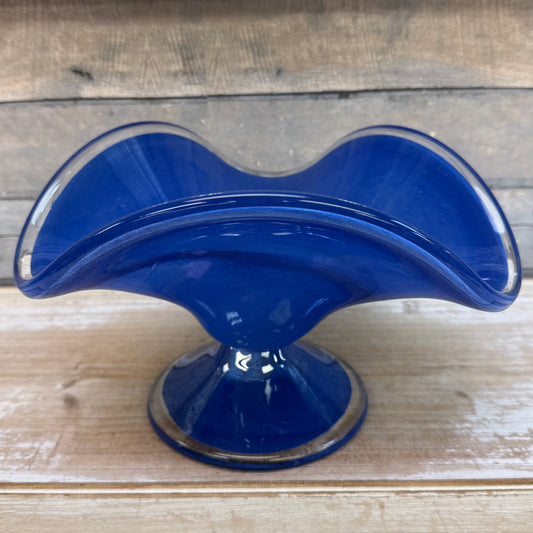 Handblown Art Glass Console Bowl