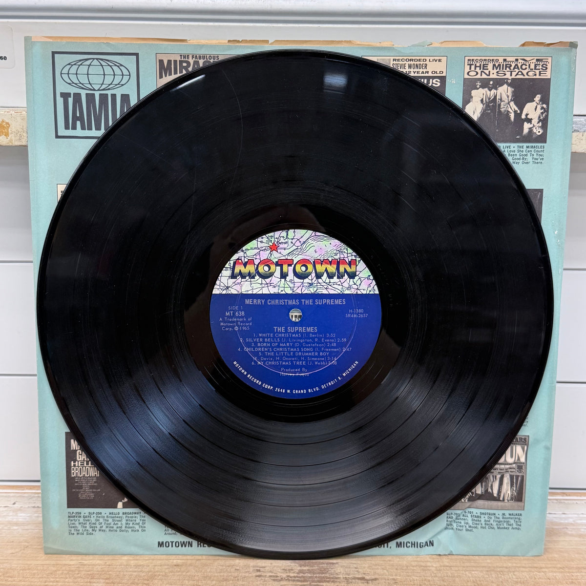 The Supremes Merry Christmas Vinyl Record, 1965 - MT 638