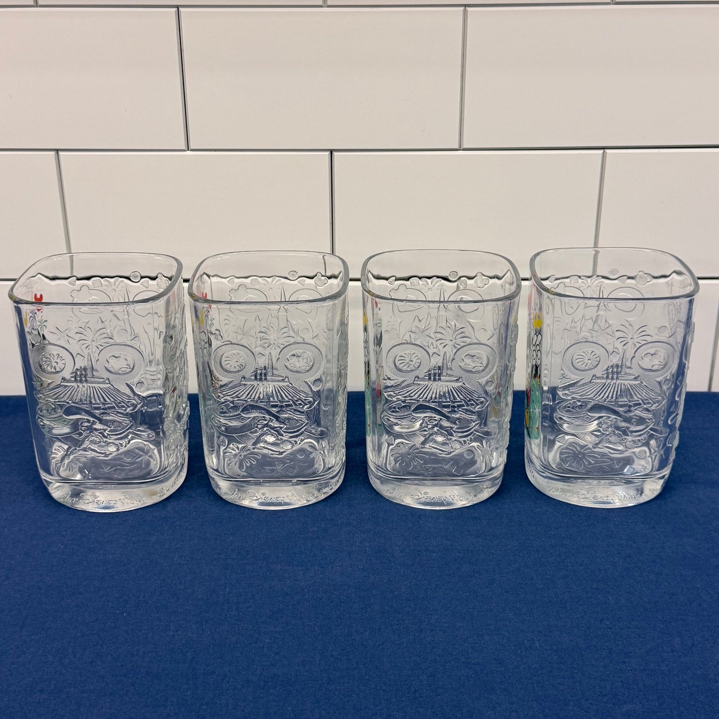 McDonald's Disney World Celebration 2000 Magic Kingdom Glasses Set of 4