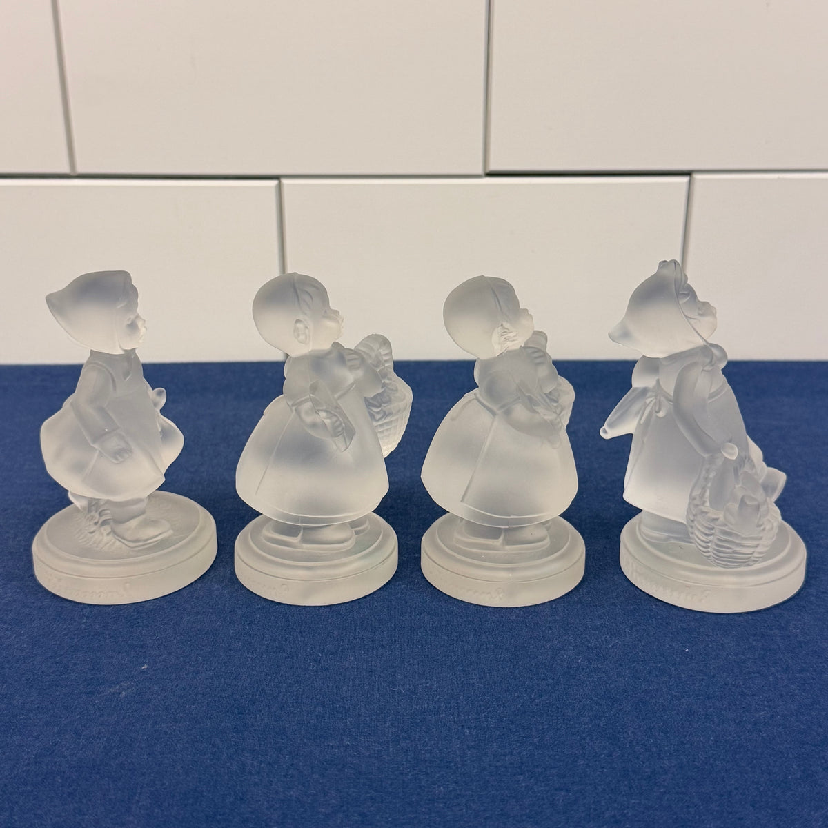 Goebel Germany Frosted Crystal Figurines Set of 7