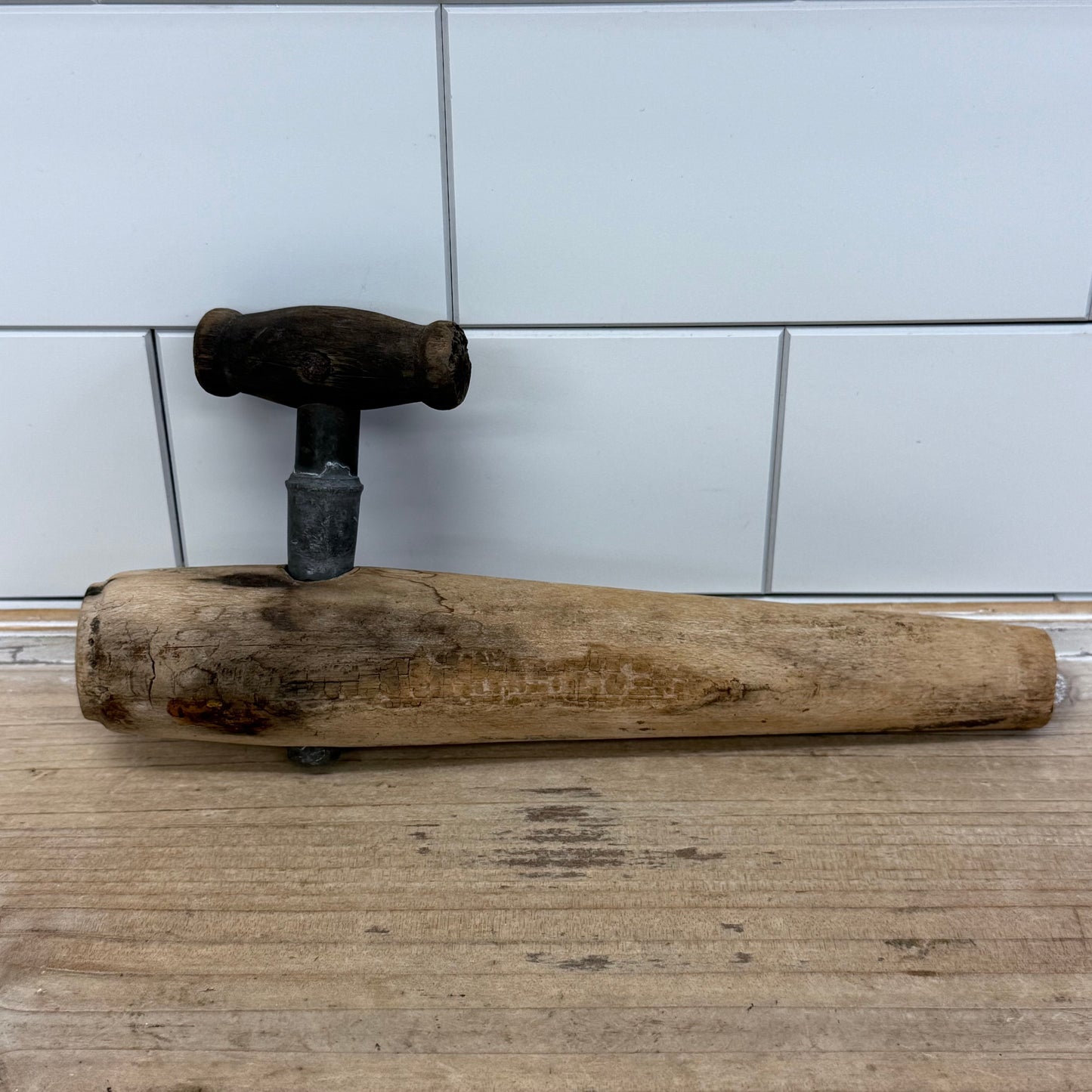 Antique Wooden Barrel Cask Dispensing Tap Primitive Cooperage Tool