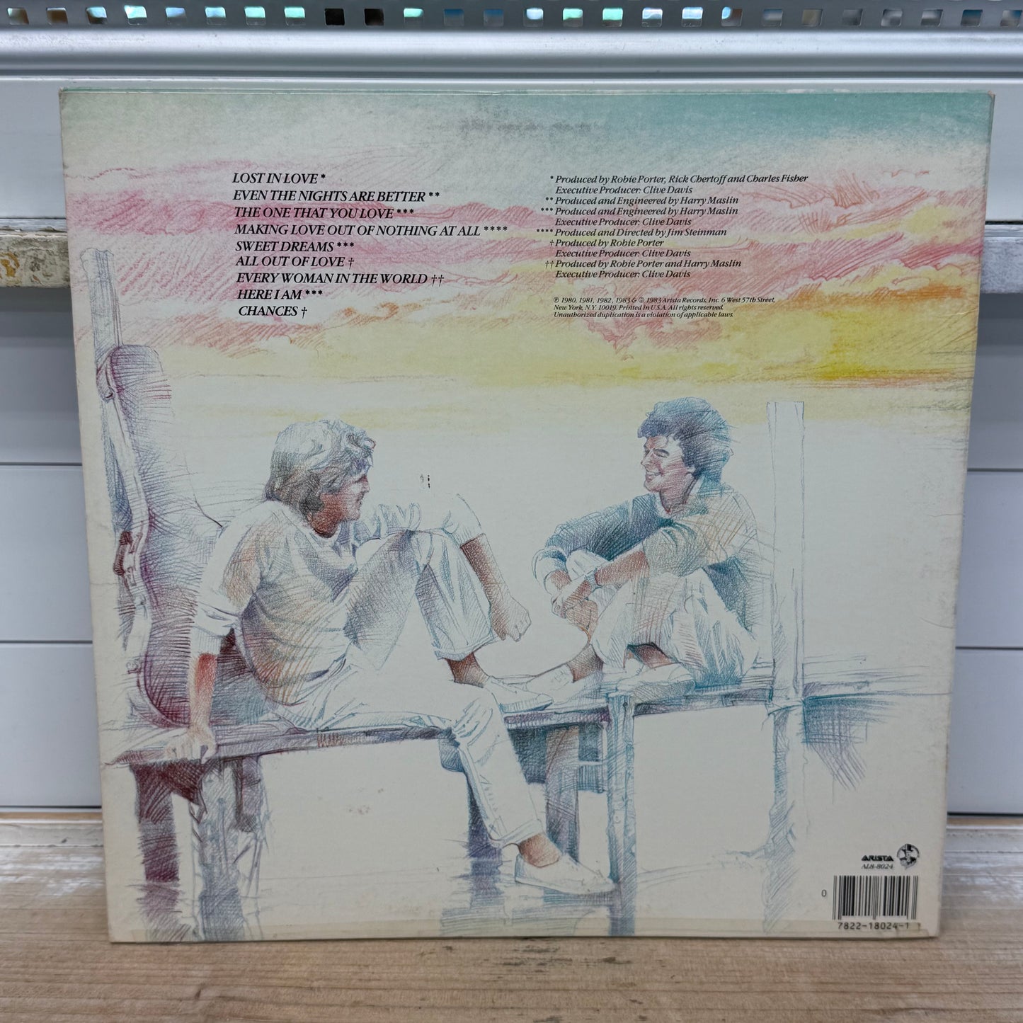Air Supply Greatest Hits Vinyl Record LP 1983