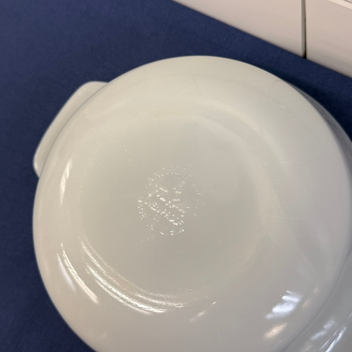 Fire-King Vegetable Pattern Casserole Dishes Set of 2 Vintage