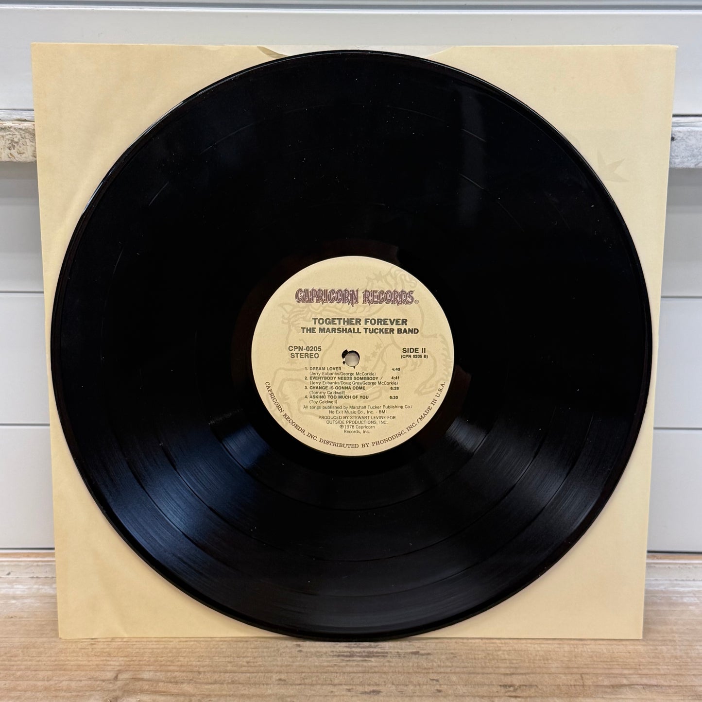 The Marshall Tucker The Marshall Tucker Band Together Forever Vinyl Record LP 1978 #CPN-0205Together Forever Vinyl Record, 1978