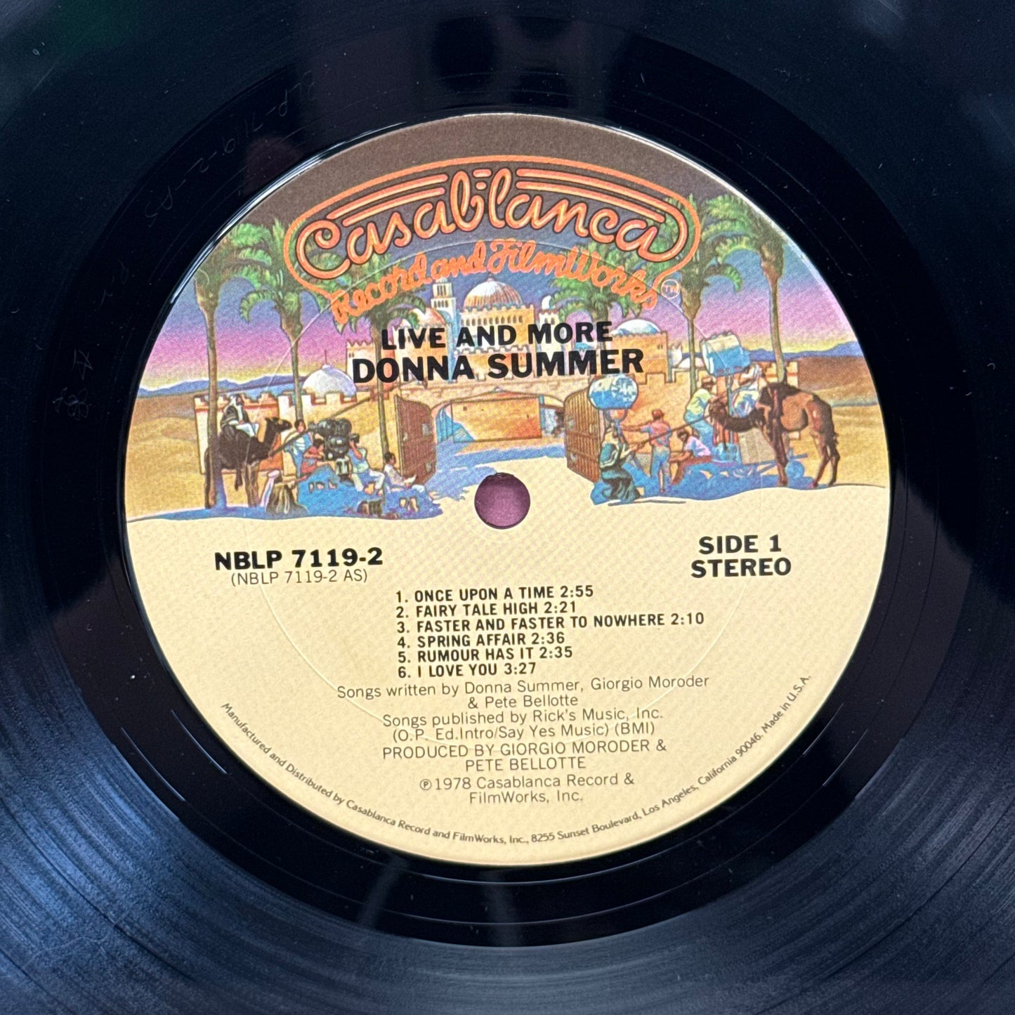 Donna Summer Live and More Double Vinyl Record LP 1978