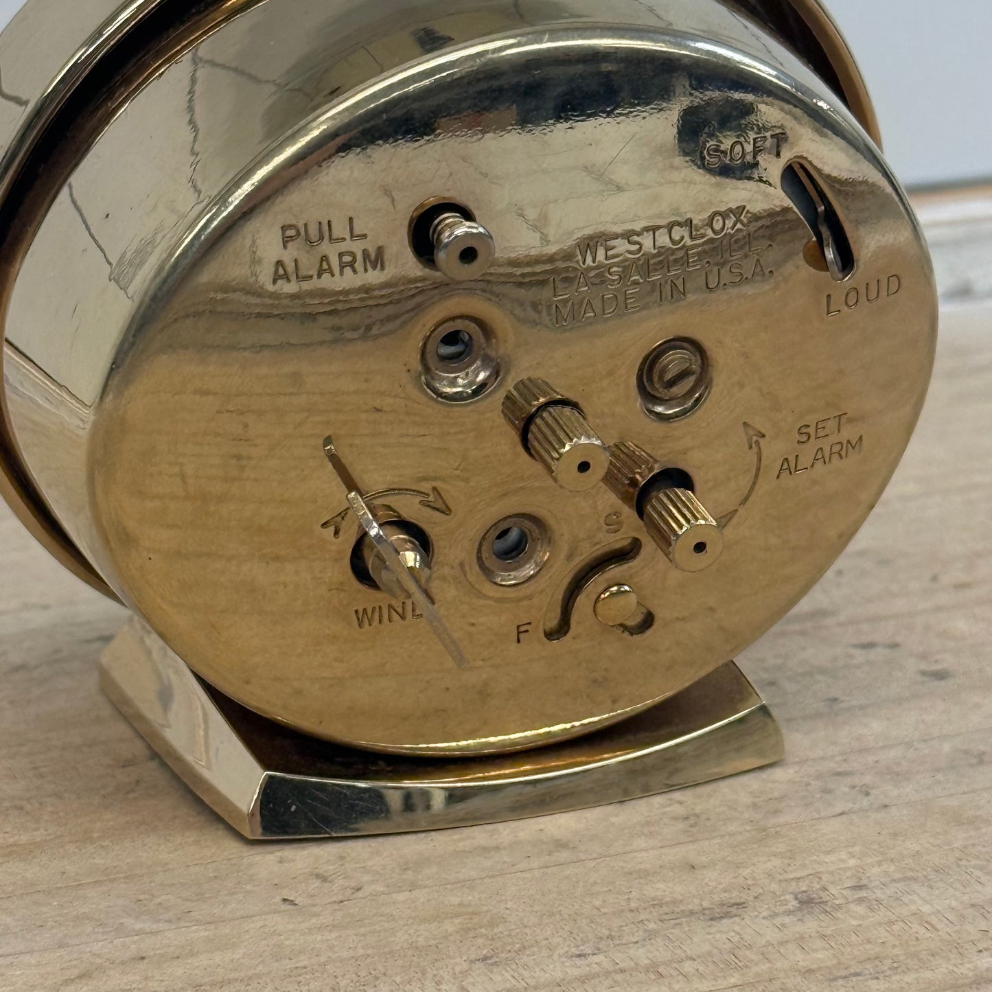Westclox Baby Ben 22K Gold Finish Alarm Clock Tested Works