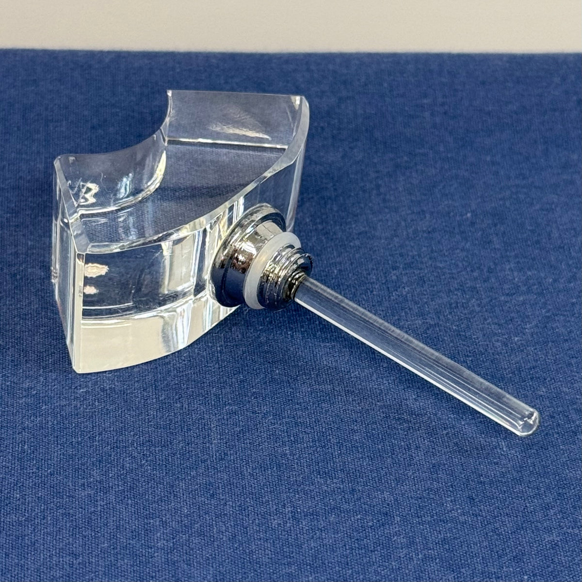Oleg Cassini Fan Crystal Perfume Bottle Signed