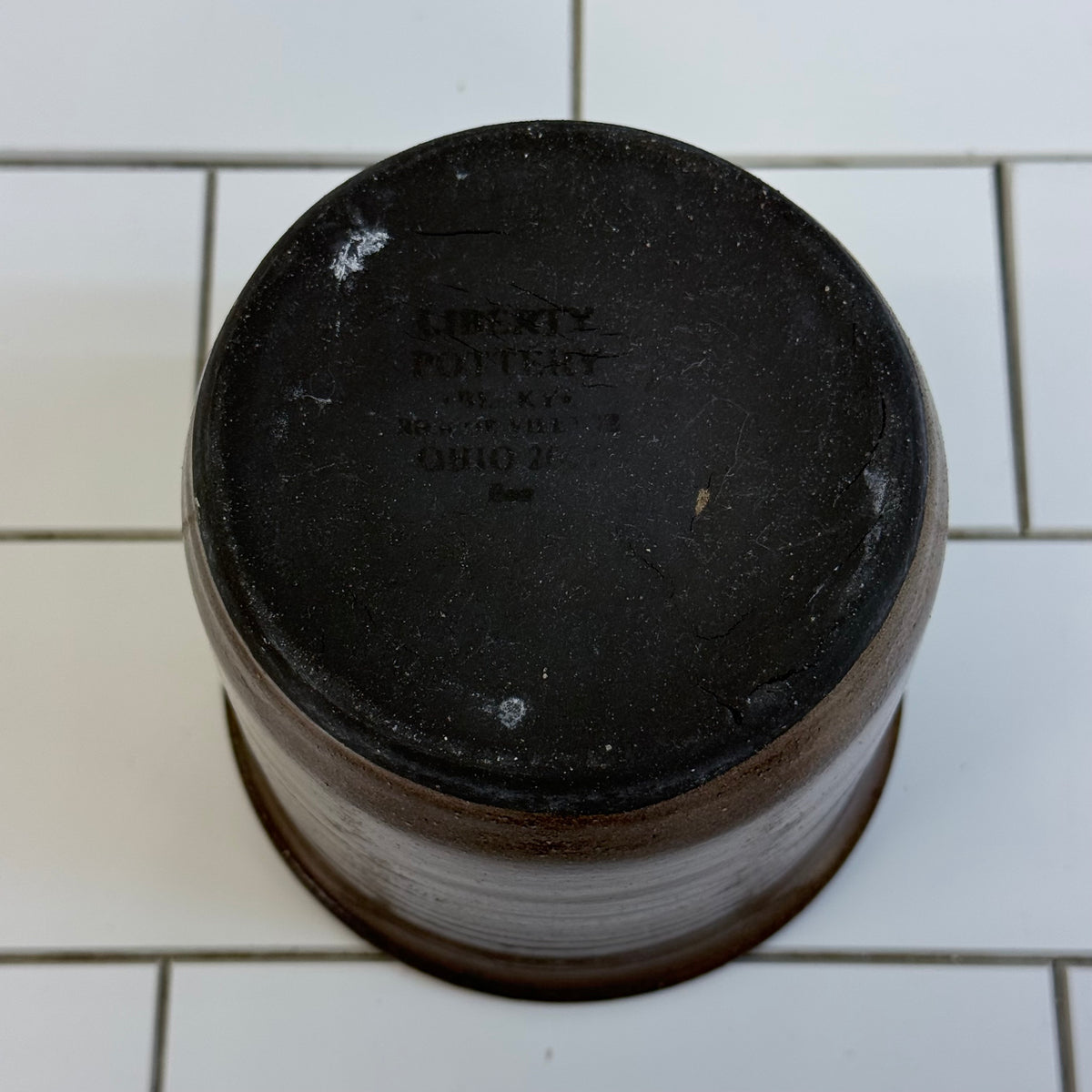 Liberty Pottery Ohio Brown Stoneware Crock