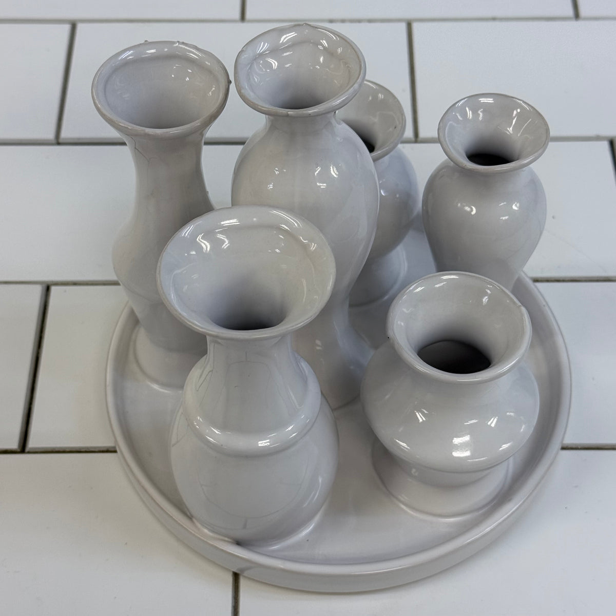 Bud Vase Cluster Ceramic Centerpiece