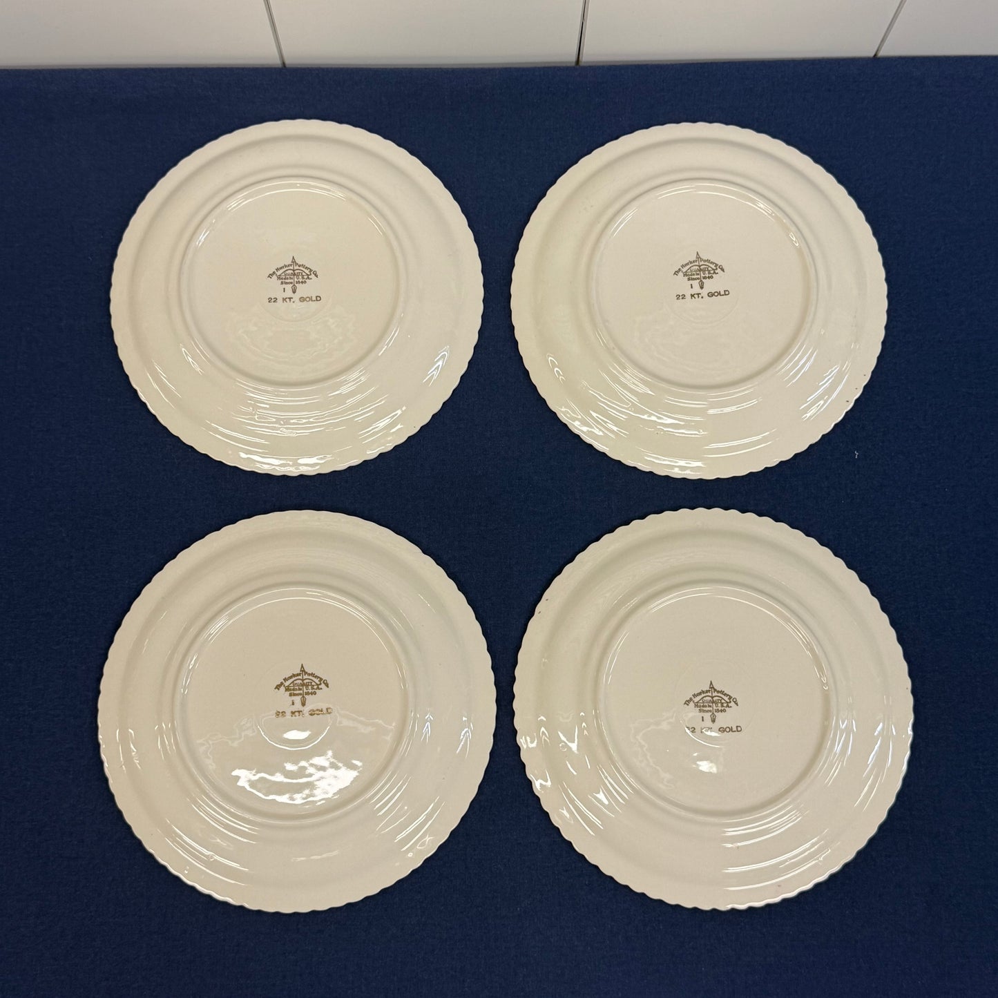 Harker Pottery Courting Couple Plate & Cake Serve Set