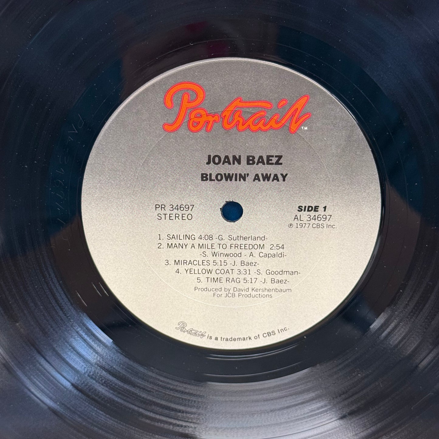 Joan Baez Blowin’ Away Vinyl Record LP 1977