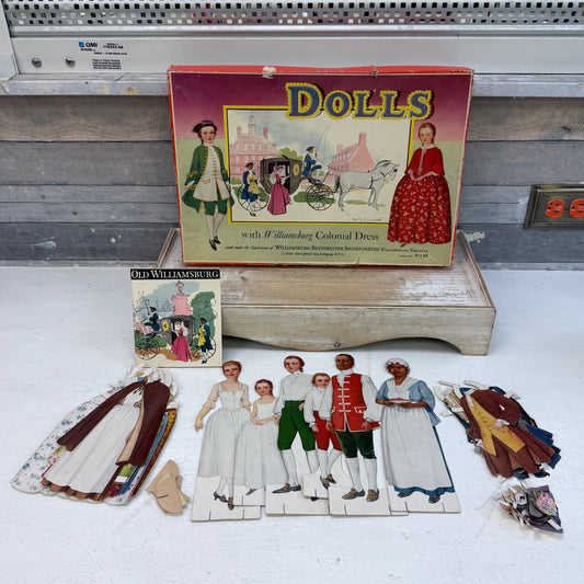 Colonial Williamsburg Paper Dolls Activity Set in Box, 1940