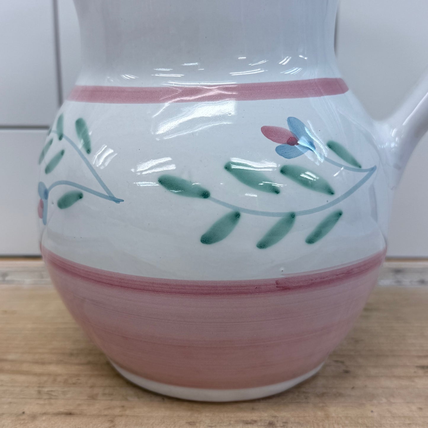 Caleca Italy Ethel Hand Painted Ceramic Pitcher