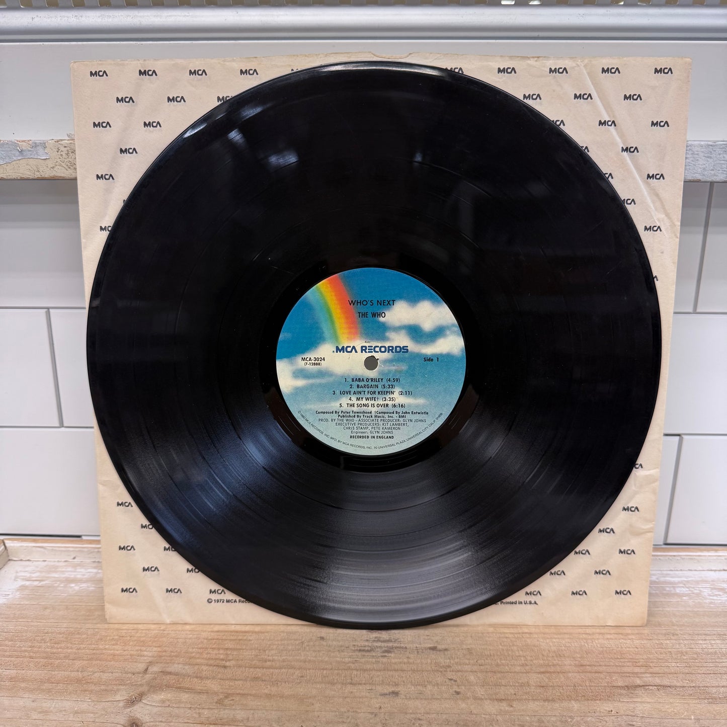 The Who Who's Next Vinyl Record LP 1980 #MCA3024